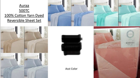 Linen World Reversible 500 thread count cotton sheets