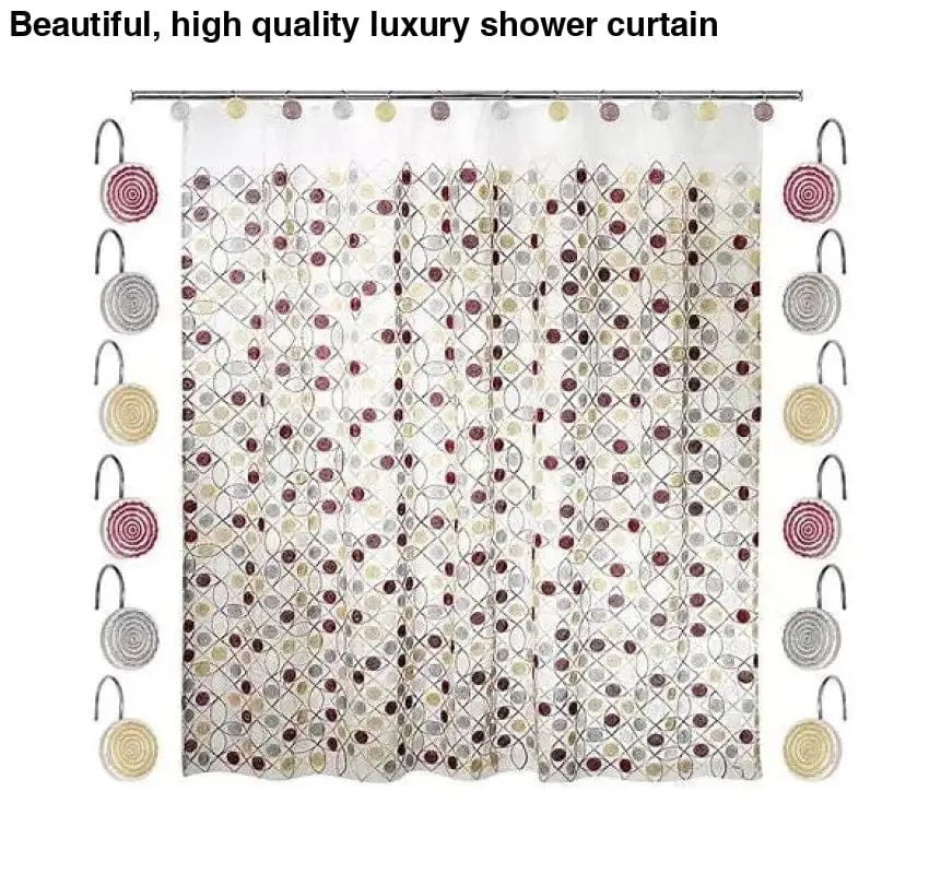 Linen World “Sedona” Beautiful Shower Curtain