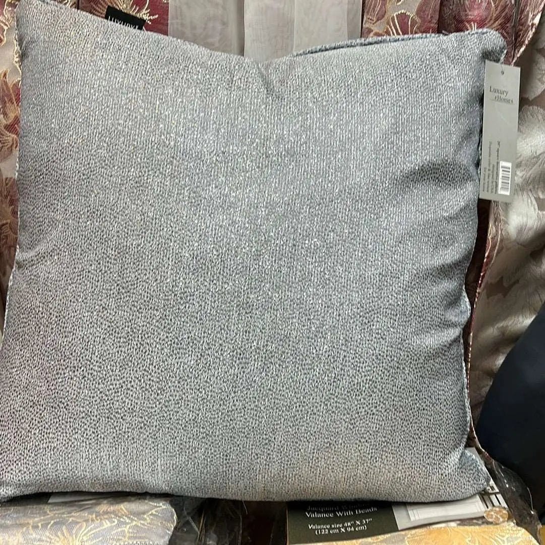 Linen World Silver “Dawson” Sparkly Throw Pillow