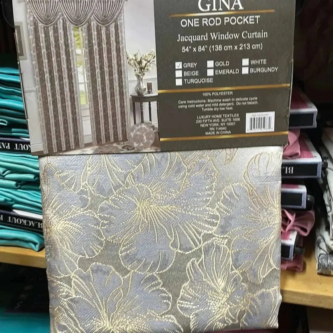 Linen World Silver “Gina” Rod Pocket Window Panel