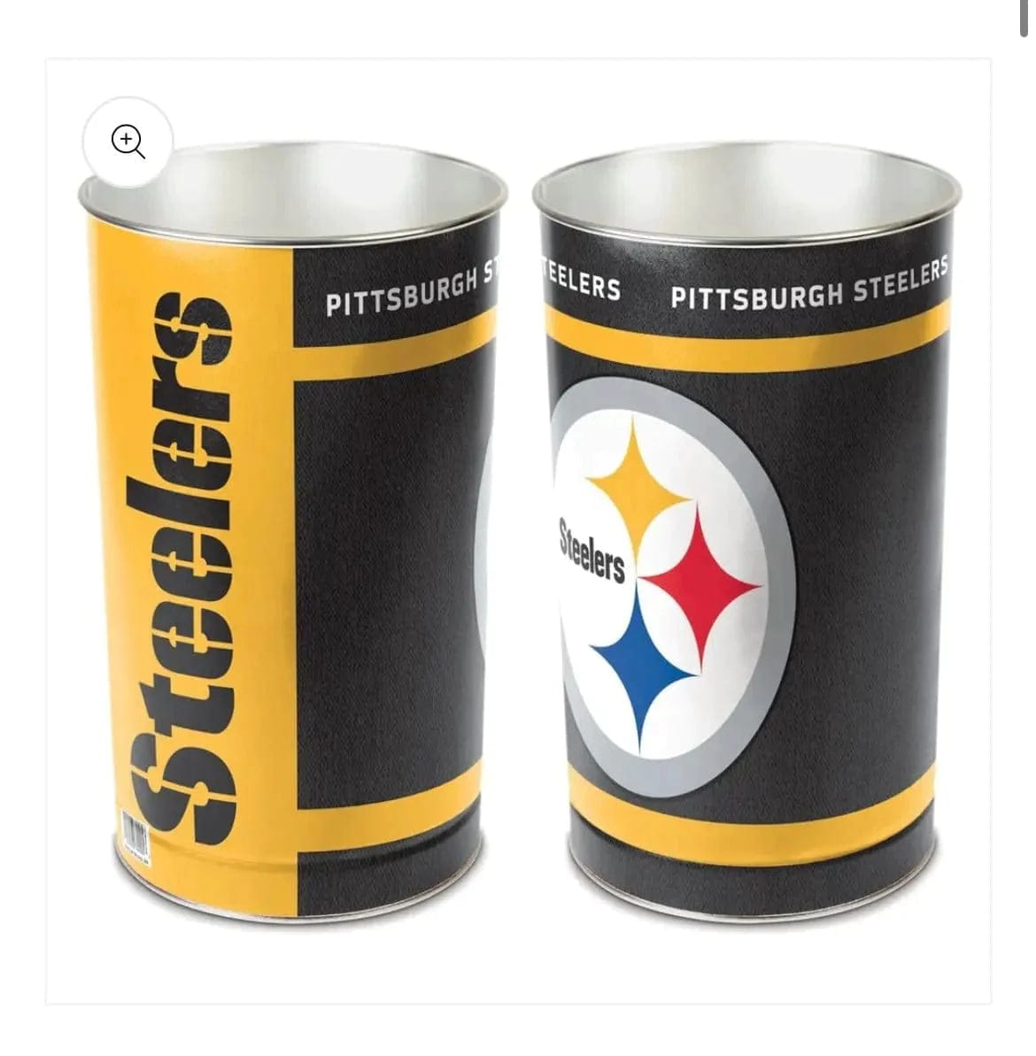 Linen World Steelers NFL LICENSED LARGE TRASH CAN