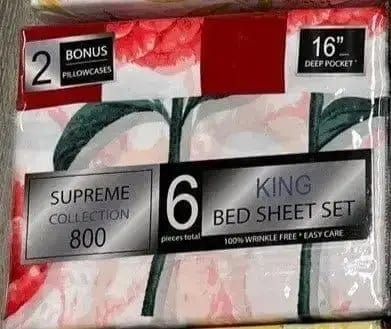 Linen World Sheet Set 'Supreme' 800 Series 6 PC Deep Pocket Sheet Set Now in All Sizes