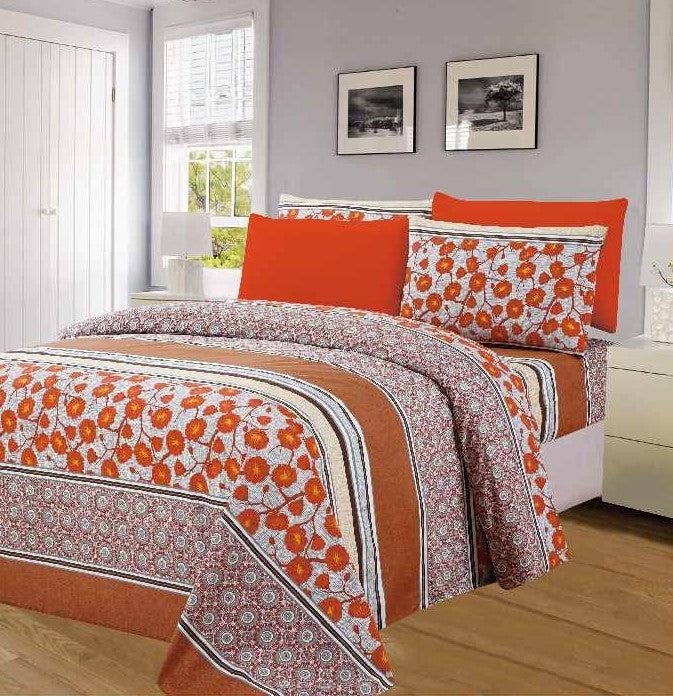 Linen World Quilts & Comforters Tangerine / King “Supreme” 8 pc Comforter Set King/Queen