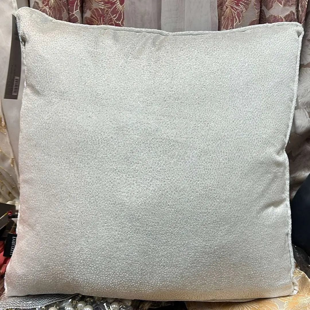 Linen World White “Dawson” Sparkly Throw Pillow