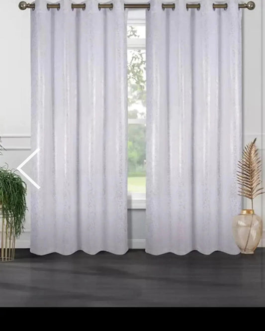 Linen World White “Stella” blackout curtain panel