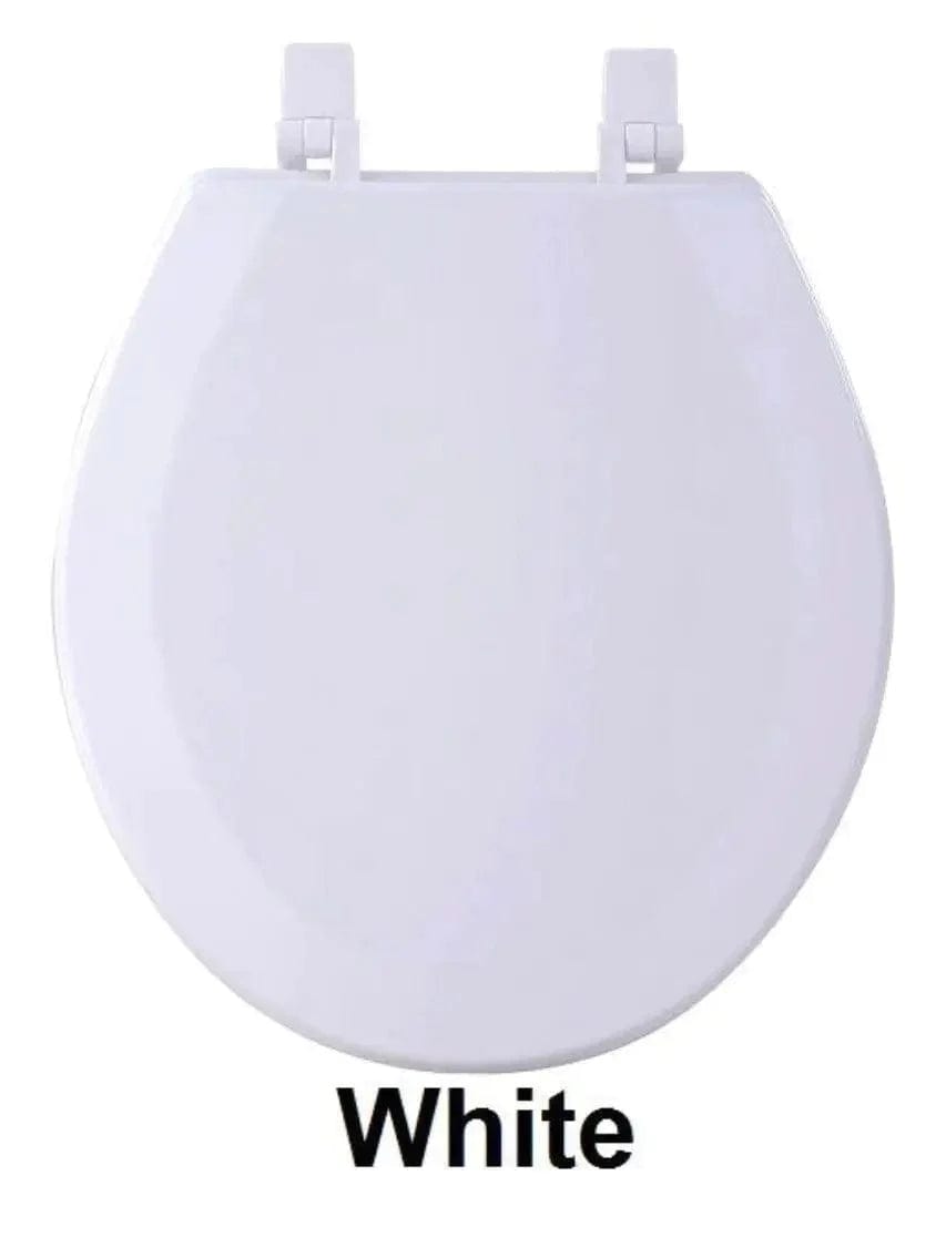 Linen World Bathroom Accessories White Wood Toilet Seat - Standard 17”