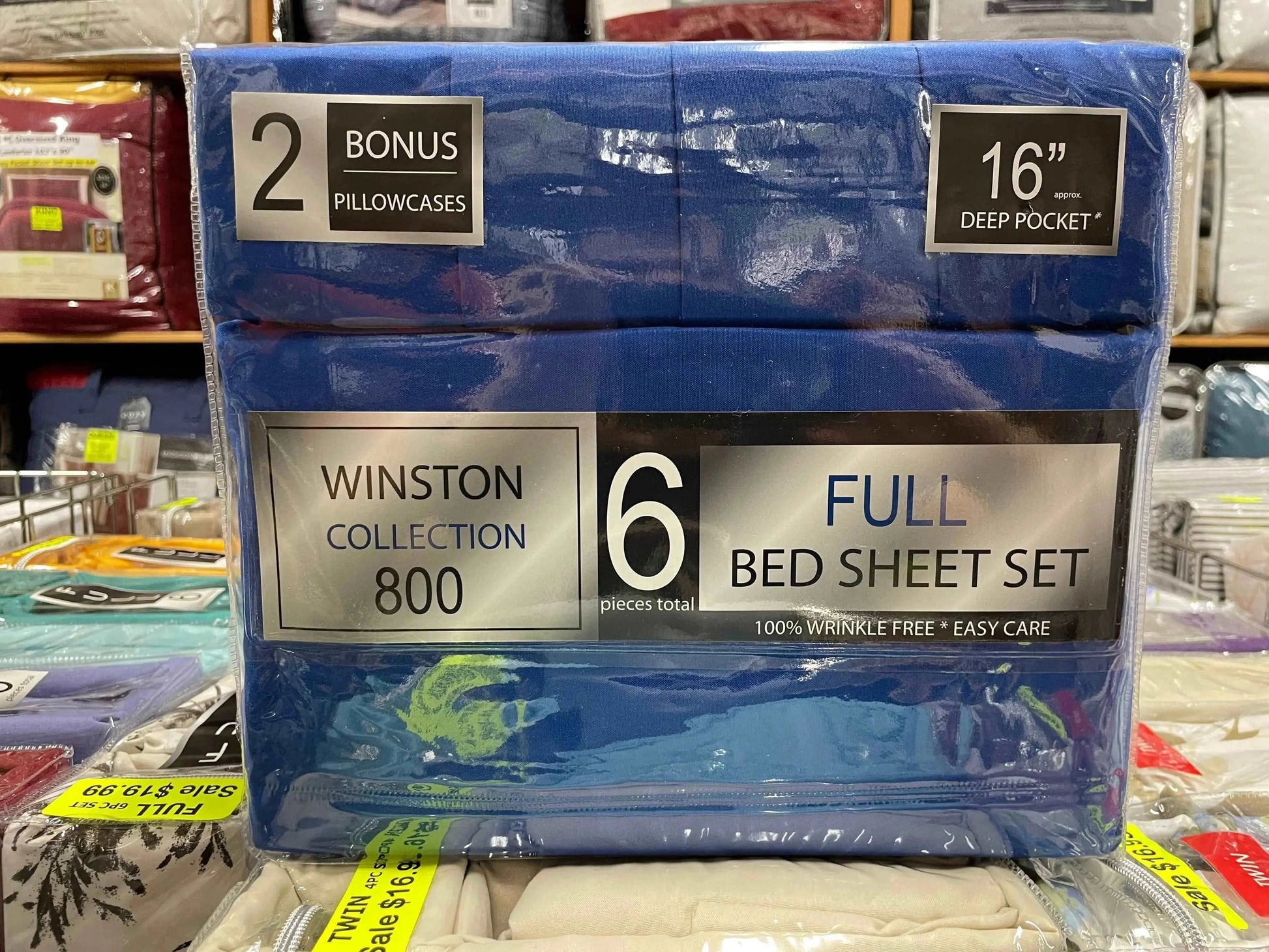 Linen World Bed Sheets “Winston” 800 Collection 6 pc Deep Pocket Sheet Set in All Sizes