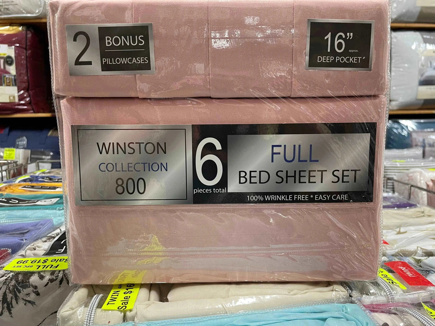 Linen World Bed Sheets “Winston” 800 Collection 6 pc Deep Pocket Sheet Set in All Sizes