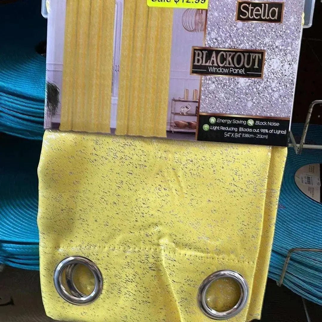 Linen World Curtains & Drapes Yellow “Stella” Blackout Window Panel